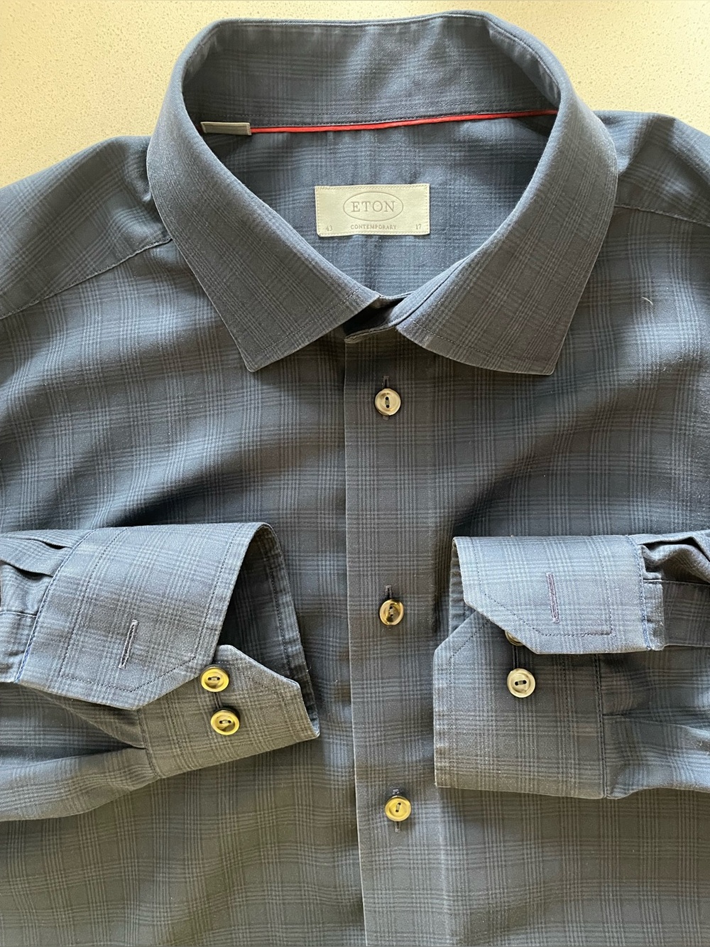 Eton - all cotton blue dress shirt Size 43 (17” neck)